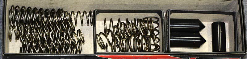 Test springs and lifter bore Test springs and lifter bore