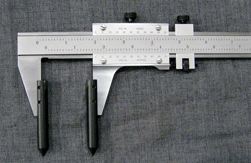 Vernier caliper and jaw points