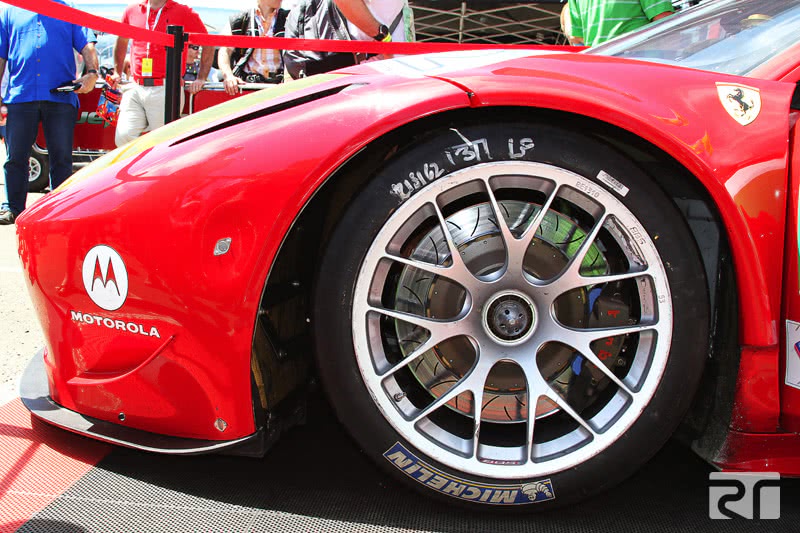What's in your caliper? You can bet the big Brembos on this Ferrari are loaded with pads that bear lining material exactly matched to the job (courtesy Brembo). Brembo brakes