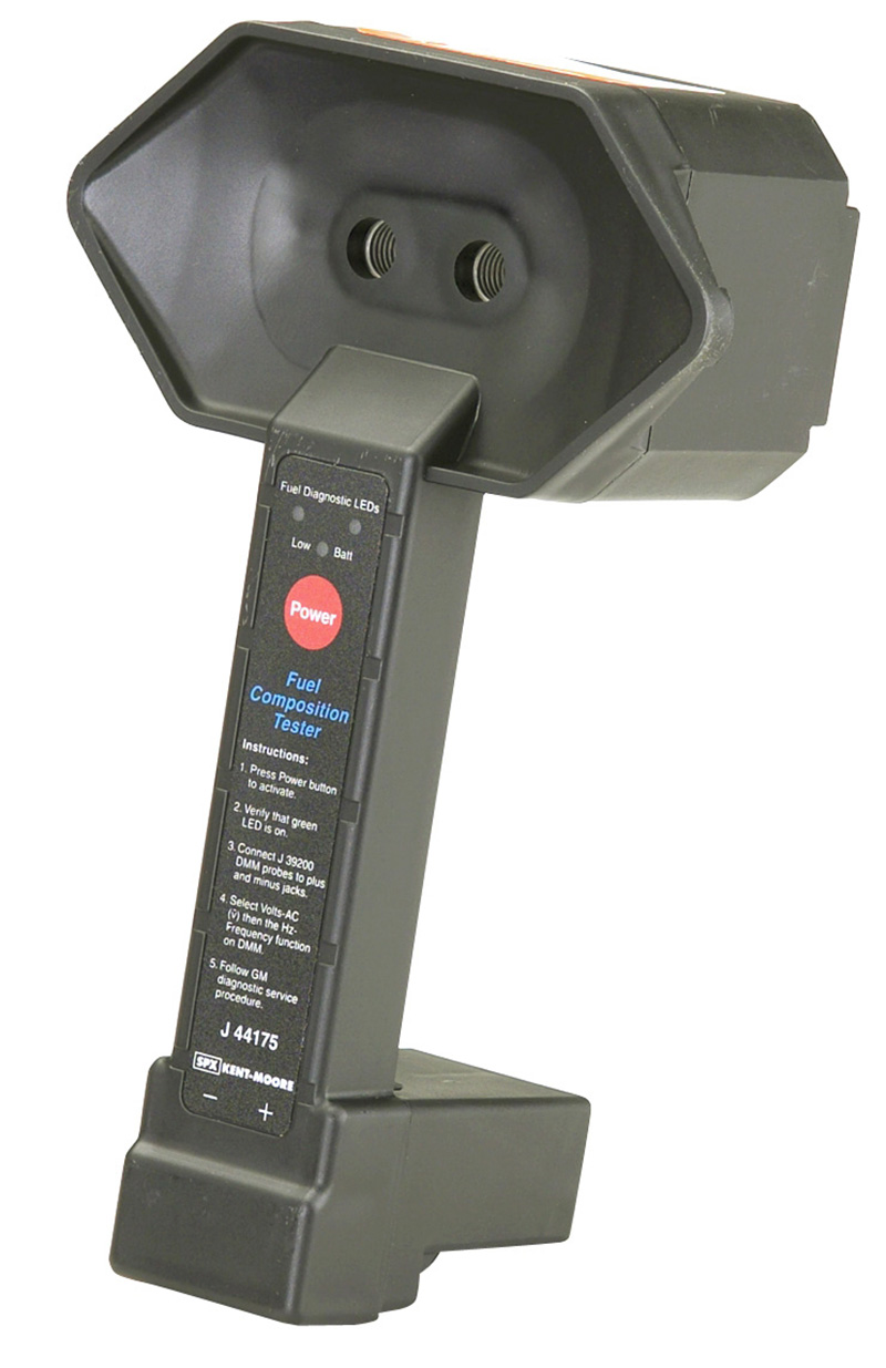 This Kent-Moore Fuel Composition Tester gives you an electronic readout of the ethanol content of a gasoline sample. Kent-Moore Fuel Composition Tester