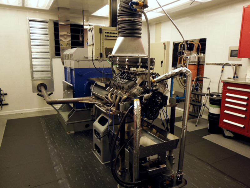 Both the intake manifold vacuum and the air charge temperature readings of this Hendrick Motorsports engine are being monitored on the dyno so tuning can be done to match the conditions of real-world racing. Attention to details such as these is part of the reason the team wins so many NASCAR races. Both the intake manifold vacuum and the air charge temperature readings of this Hendrick Motorsports engine are being monitored on the dyno so tuning can be done to match the conditions of real-world racing. Attention to details such as these is part of the reason the team wins so many NASCAR races.