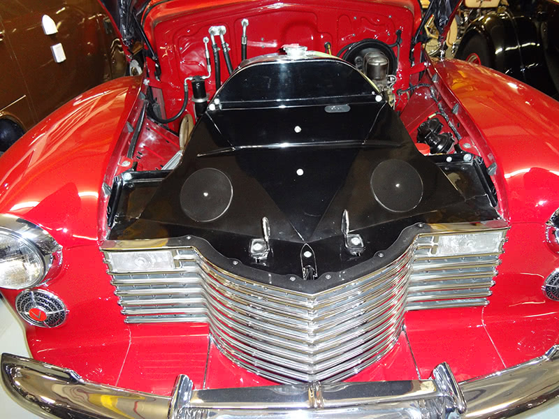 Once the access holes in the radiator supports of this 1941 Cadillac were covered, the engine ran cooler at highway speeds.
