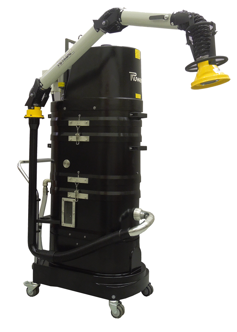 The NA35 RUWAC Aluminum Dust Unit draws in aluminum dust and neutralizes it to safely avoid any risk of explosion.