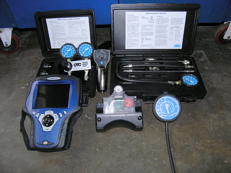 Some of the other tools needed to diagnosis problems with vintage engines -- or any engine, for that matter -- are a five-gas exhaust analyzer, a cylinder leak-down tester, a compression gauge, and a vacuum gauge.
